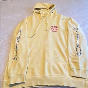 Anti Social Social Club *Rare* Pale Yellow Hoodie XL Barbed Wire
